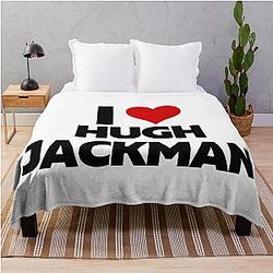 I Love Hugh Jackman Throw Blanket