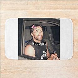 Hugh Jackman Baby girl meme Bath Mat