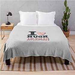 I Love Hugh Jackman Throw Blanket