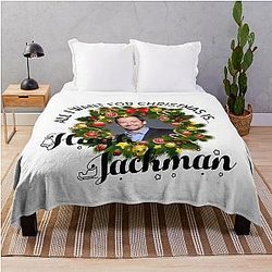 All I Want for Christmas is Hugh Jackman Throw Blanket