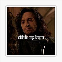 Hugh Jackman Jesus Sticker