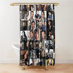 Hugh Jackman Photo Collage Shower Curtain