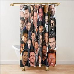Hugh Jackman Photo Collage Shower Curtain
