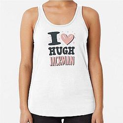 I Love Hugh Jackman Racer Back Tank Top