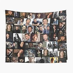 Hugh Jackman Photo Collage Tapestry
