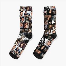 Hugh Jackman Photo Collage Socks