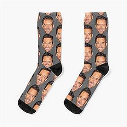 Hugh Jackman low poly art Socks