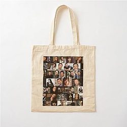Hugh Jackman Photo Collage Cotton Tote Bag