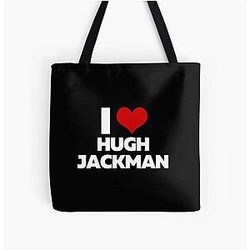 I Love Hugh Jackman All Over Print Tote Bag
