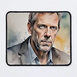 Watercolor sketch with Hugh Laurie mousepad