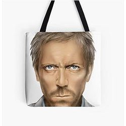 Hugh Laurie House Original Art by Dori Hartley All Over Print Tote Bag