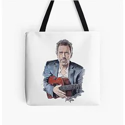 Hugh Laurie and Melanie Transparent All Over Print Tote Bag