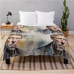 Watercolor Sketch with Hugh Laurie Throw Blanket
