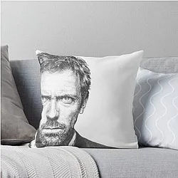 Hugh Laurie House Throw Pillow