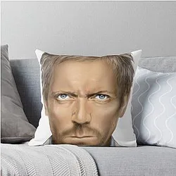 Hugh Laurie House original art by Dori Hartley Throw Pillow