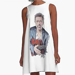 Hugh Laurie Melanie D Transparent A Line Dress