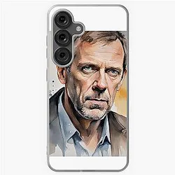 Watercolor sketch with Hugh Laurie Soft Case for Samsung Galaxy