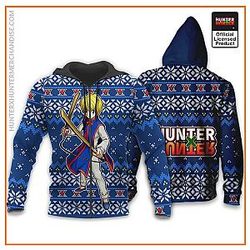 HxH Merch: Kurapika Ugly Christmas Xmas Zipped Hoodie