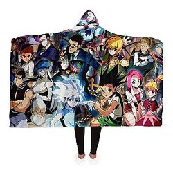 HxH Merch - Hunter X Hunter Hooded Blanket New Design No.6