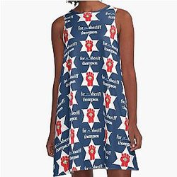 Hunter S. Thompson for Sheriff A Line Dress