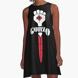 Gonzo Symbol Hunter Thompson A-Line Dress
