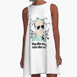 Buy The Ticket, Take The Ride Hunter S. Thompson Quote A Line Dress
