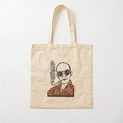 Hunter Thompson Smoking Cotton Tote Bag