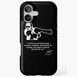 Hunter S Thompson - Drugs Violence and Insanity iPhone Tough Case