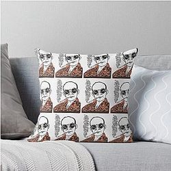 Hunter S. Thompson Smoking Throw Pillow