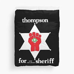 Hunter Thompson Sheriff Shirt Duvet Cover