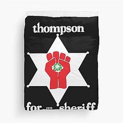 Hunter S Thompson Sheriff Shirt Duvet Cover