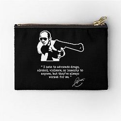 Hunter S Thompson - Drugs Violence and Insanity Zipper Pouch