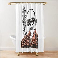 Hunter Thompson Smoking Shower Curtain