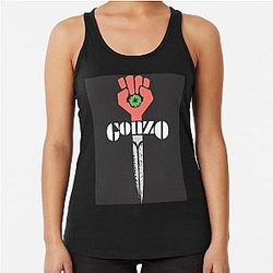 Hunter S Thompson Gonzo Racerback Tank Top