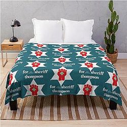 Hunter S Thompson for Sheriff Throw Blanket