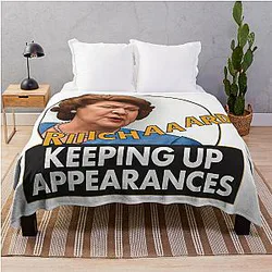 Keeping Up Appearance - Hyacinth Bucket - Patricia Routledge - Richard Bouquet Throw Blanket