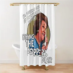 Hyacinth Bucket Bringing Up Appearing Poppers Shower Curtain