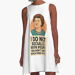 Hyacinth Bucket - Proper Fork Etiquette A-Line Dress