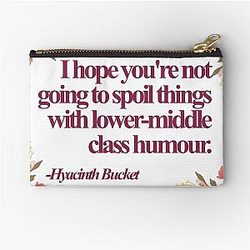 Hyacinth Bucket Zipper Pouch