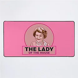 Hyacinth Buckets Apron Desk Mat