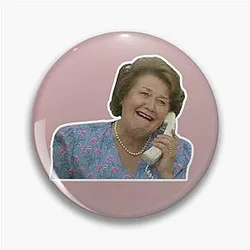 Hyacinth Bucket on the phone.