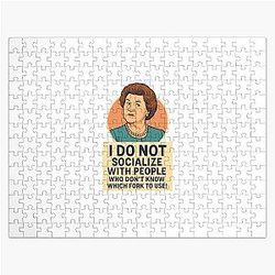 Hyacinth Bucket - Proper Fork Etiquette Poster Jigsaw Puzzle