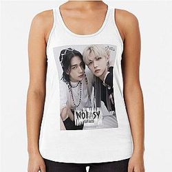 Hyunjin and Felix No Easy Stray Kids Racerback Tank Top