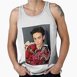 Hyunjin boyfriend roses Valentine Stray Kids CEREMONY magazine cover photocard karma_SKZ kpop Tank Top