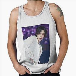 Hyunjin boyfriend purple Valentine Stray Kids SKZ kpop Tank Top