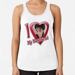 Hyunjin Skz I Love My Boyfriend Racerback Tank Top