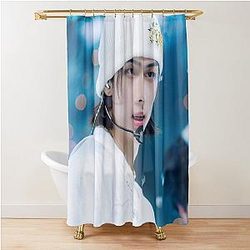 Hyunjin boyfriend cute blue Stray Kids CEREMONY magazine cover karma SKZ kpop Shower Curtain