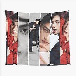 Stray Kids SKZ Hyunjin 3Racha kpop boy group poster Tapestry