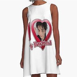 Hyunjin SKZ I love my boyfriend A-Line Dress