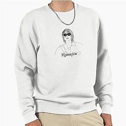 Hyunjin Black Lineart Pullover Sweatshirt